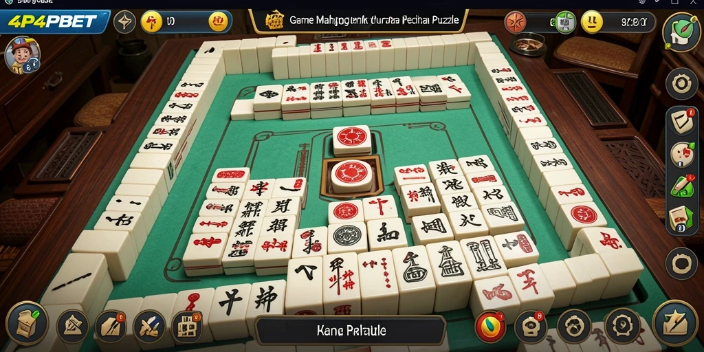 Tampilan gameplay Mahjong yang mendebarkan dan penuh warna.