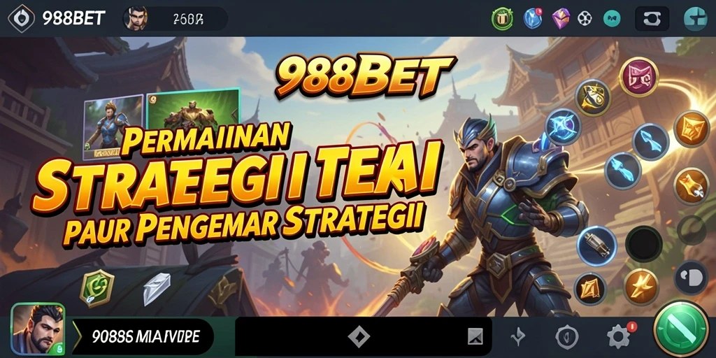 Tangkapan layar gameplay 988BET menampilkan pertempuran strategi mendebarkan.