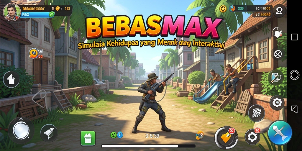 Tampilan menyenangkan dari gameplay BEBASMAX yang mendebarkan.