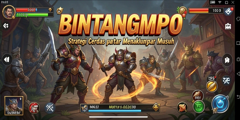 Tangkapan layar gameplay menunjukkan aksi strategi dalam BINTANGMPO.