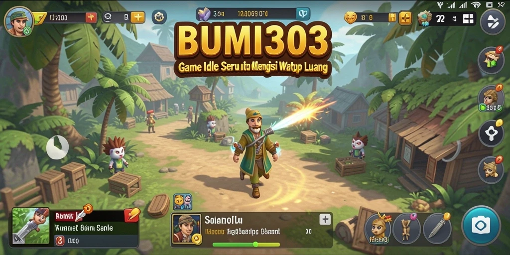 Screenshot gameplay BUMI303 yang menampilkan aksi Idle yang seru.