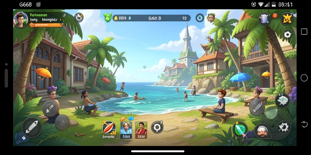Tangkapan layar G668 menampilkan gameplay yang penuh warna dan menyenangkan.