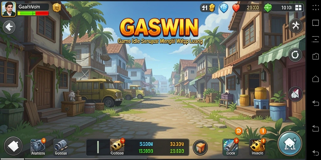 Tampilan gameplay GASWIN yang menarik dan memikat.