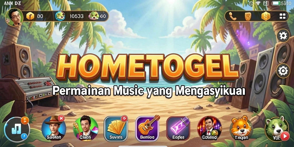 Tampilan utama gameplay HOMETOGEL yang menyenangkan dan interaktif.