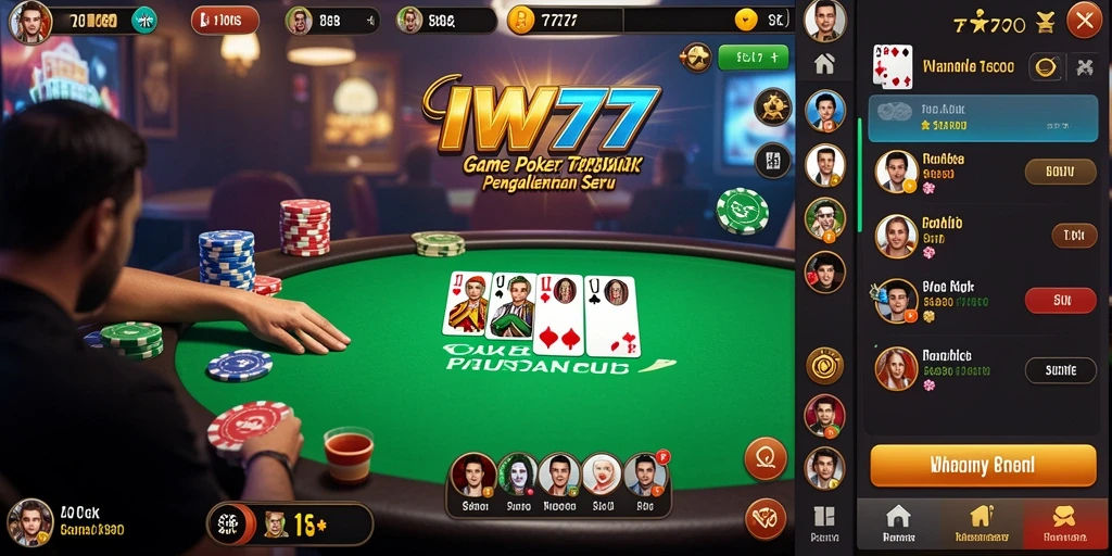 Tangkapan layar IW777 menampilkan momen mendebarkan di ajang Poker.