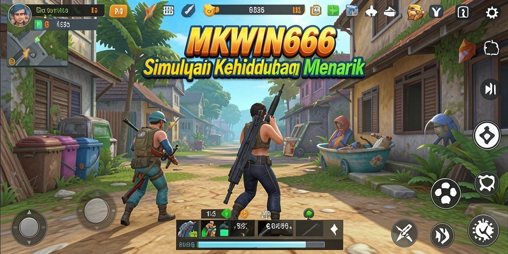 Tampilan gameplay menarik dari MKWIN666 dengan karakter dan lingkungan yang dinamis.