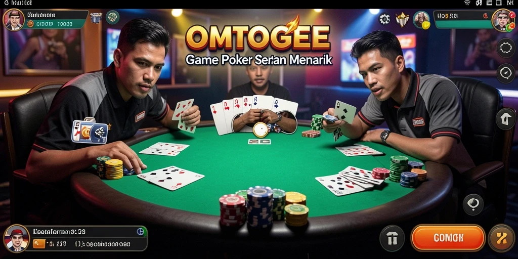 Tampilan gameplay Poker yang menarik dan interaktif di OMTOGEL.