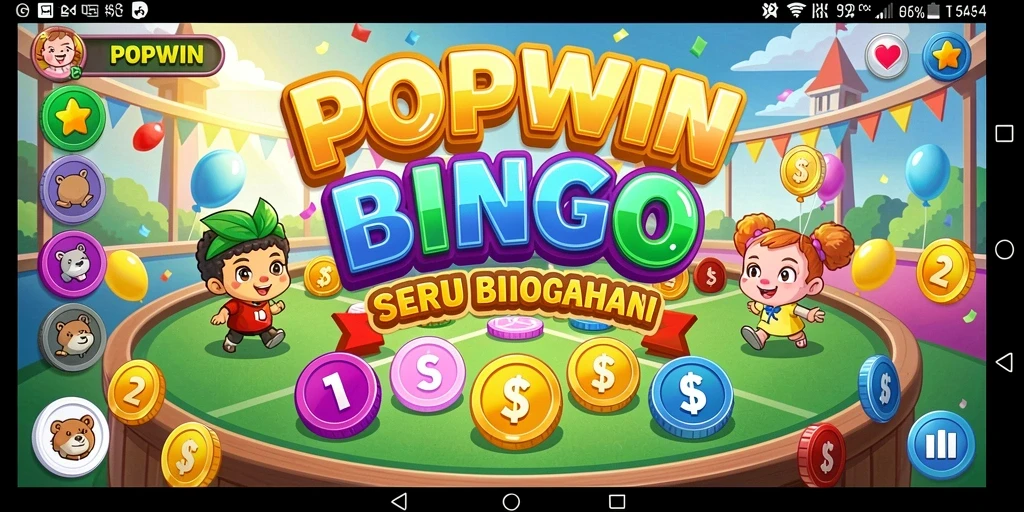 Screenshot utama menampilkan gameplay seru dalam permainan Bingo.