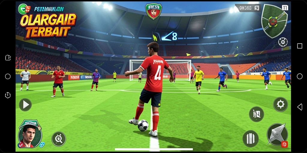 Tampilan gameplay RK55 yang seru dan kompetitif dalam pertandingan olahraga.