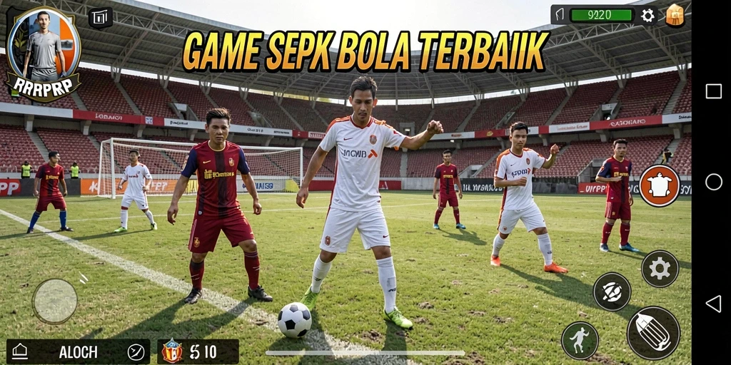 Tangkapan layar RPRPRP menampilkan aksi intens permainan sepak bola.