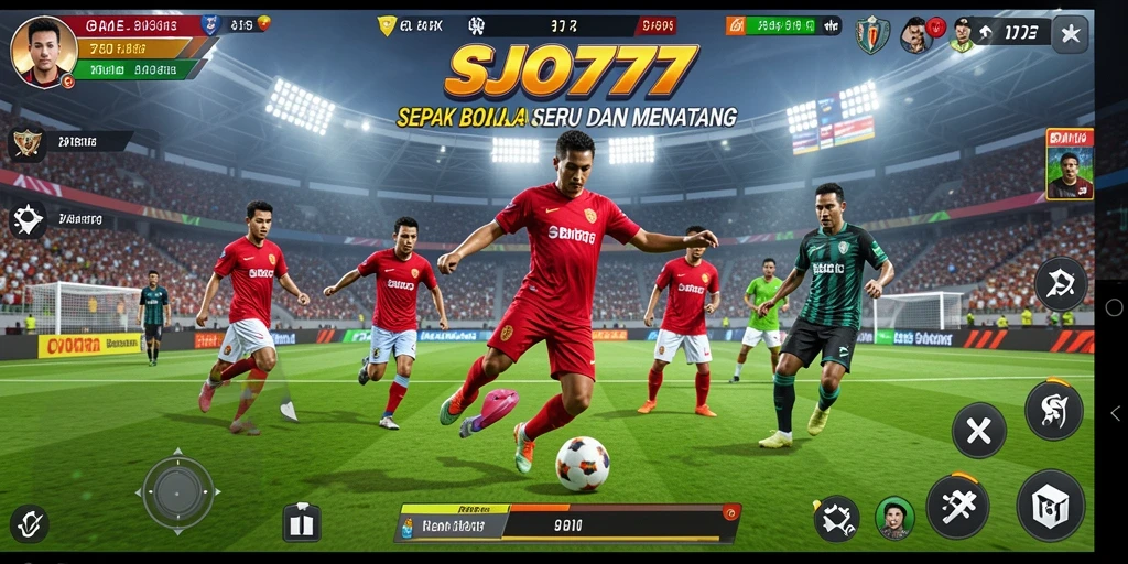 Gameplay seru dalam SJO777 dengan aksi sepak bola yang mendebarkan.