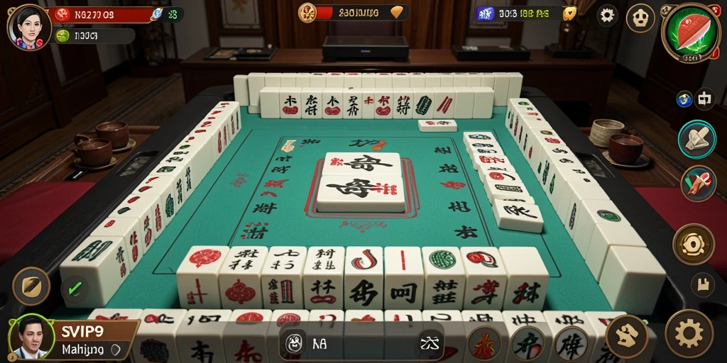 Tampilan gameplay Mahjong yang seru dan menarik di SVIP9.