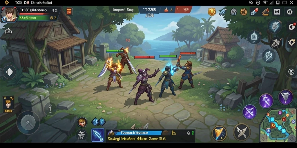 Screenshot gameplay TO288 dengan aksi pertempuran strategis.